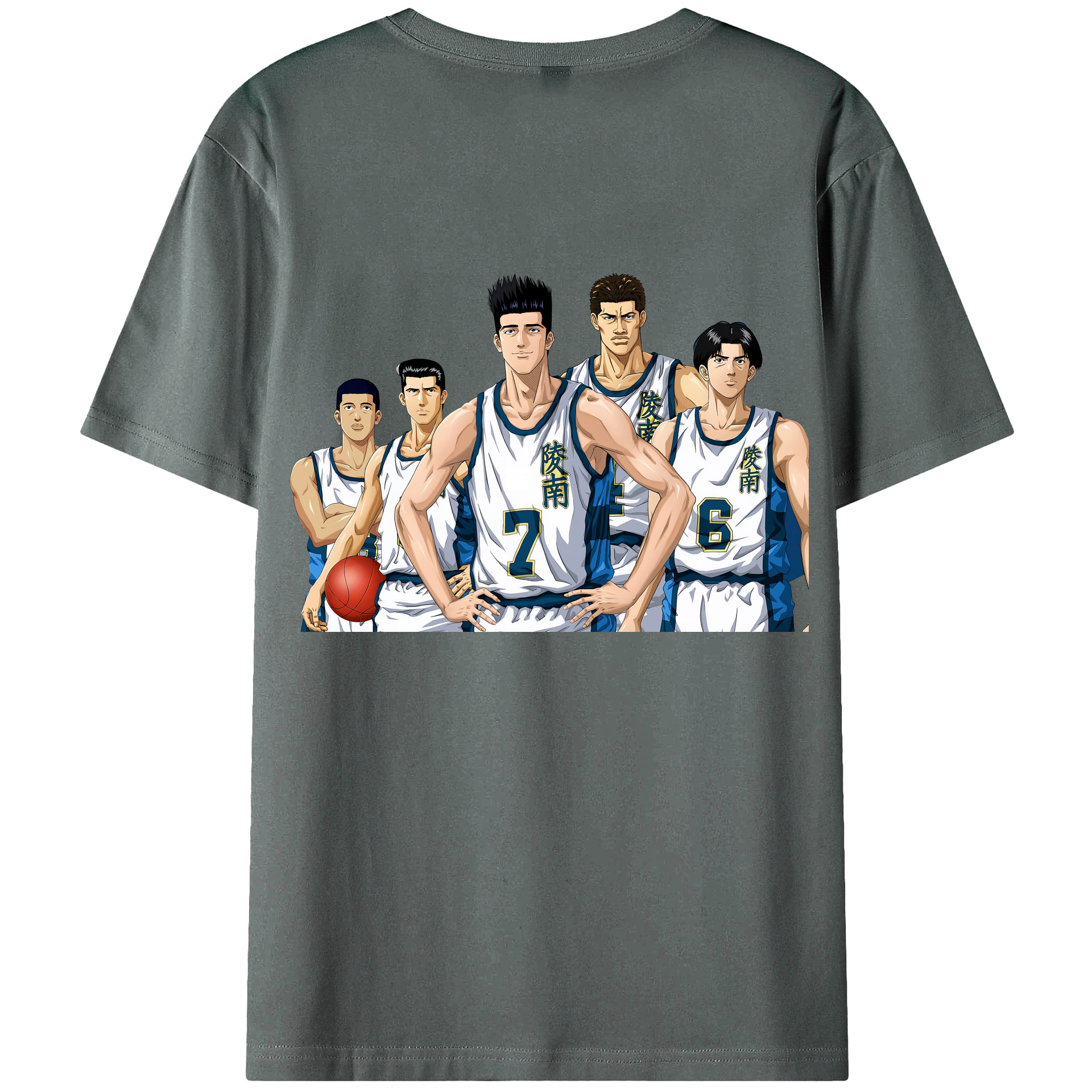 （画像用） SLAM DUNK／スラムダンク 綿100％ メンズ半袖Tシャツ（バックプリント） 通気性